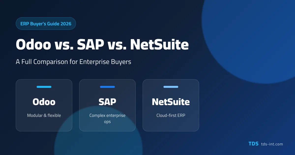 Odoo vs SAP vs NetSuite ERP comparison for enterprise buyers Odoo vs SAP vs NetSuite ERP comparison for enterprise buyers