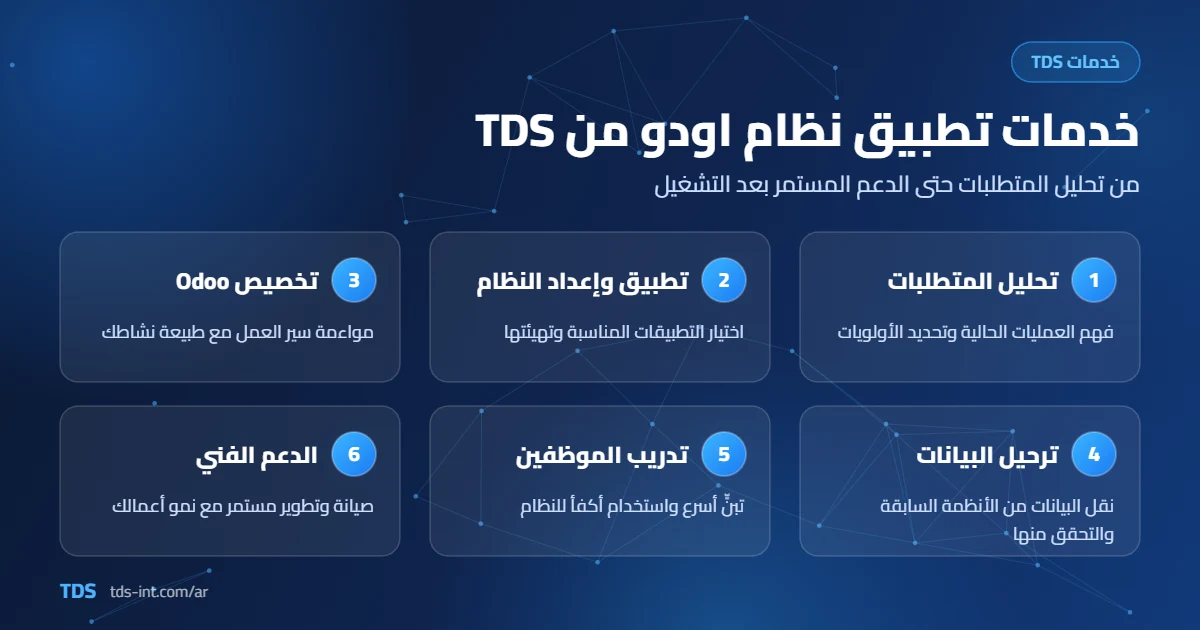 خدمات تطبيق نظام اودو من TDS خدمات تطبيق نظام اودو من TDS