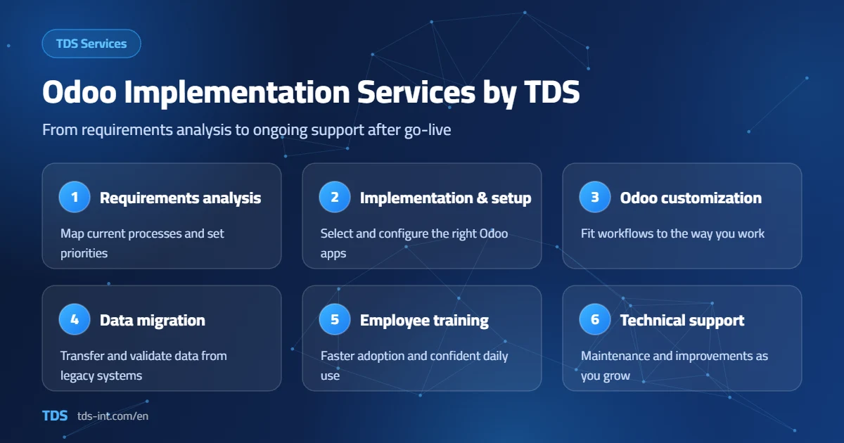 Odoo implementation services by TDS